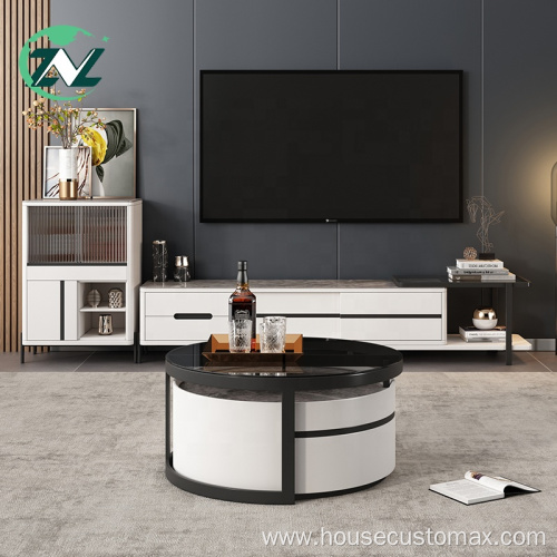 Retractable TV Cabinet Carbon Steel Leg TV Stand